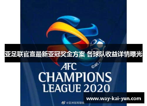 亚足联官宣最新亚冠奖金方案 各球队收益详情曝光